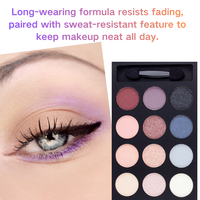 Palette de fards à paupières en poudre minérale hydratante, haute pigmentation, imperméable, lisse, longue tenue, scintillante, palettes de couleurs foncées et claires