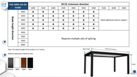 Pergola bioclimatique en aluminium motorisée avec toit à lames rétractables pour jardin, patio, terrasse extérieure