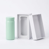 Bouteille d'eau isotherme en acier inoxydable blanc mat minimaliste, double paroi, portable, pour pique-nique et bureau, vente en gros