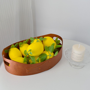Fruta artificial de PVC de limón simulado amarillo para decoración de frutería para festividades de Halloween y Acción de Gracias - Product Image 5
