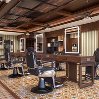 Foshan SENZHI professionnel personnalisé miroir en bois Salon miroir Station maquillage miroir pour salon de coiffure salon meubles