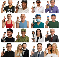 Figurine bobblehead personnalisée à partir de photo, poupée bobblehead artisanale en résine pour le sport, les mariages, les médecins, les souvenirs militaires