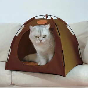 Casa de campaña portátil plegable impermeable y transpirable <span class=keywords><strong>para</strong></span> mascotas con cierre de botón sólido <span class=keywords><strong>para</strong></span> gatos y <span class=keywords><strong>perros</strong></span> de razas pequeñas, ideal <span class=keywords><strong>para</strong></span> camping. - Product Image 5