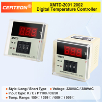 XMTD-2001 XMTD-2002 Thermostat Numérique PID Industriel Compteur 220V 380V K E PT100 CU50 Capteur Régulateur de température