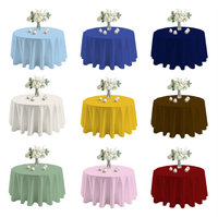 Nappe en polyester multicolore, lot de 10, nappe tissée résistante pour mariage, fête d'anniversaire