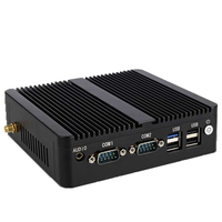 Mini PC Industrial sin Ventilador de Aleación de Aluminio NUC J1900/J4125 de Cuatro Núcleos, 4K, Doble NIC, 2 Puertos LAN, Mini PC de Escritorio