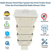 Système de filtration multicouche Bakki pour bassin à carpes koï, filtre à goutte-à-goutte 3000 GPH, filtration biologique haute capacité