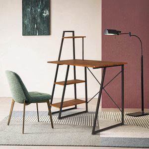 Bàn máy tính bằng gỗ cho văn phòng tại nhà không gian làm việc mở tối thiểu hình chữ X gia cố thiết kế dày bền lưu trữ dễ dàng lắp ráp - Product Image 5