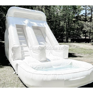 สไลเดอร์เป่าลมสีขาวสำหรับทุกเพศบ้านเด้งเป่าลมปาร์ตี้สำหรับเด็กบ้านเด้งดึ๋งสระว่ายน้ำ - Product Image 2