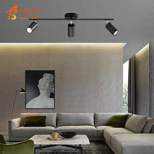 Spot LED moderne à 3 lumières en aluminium noir, longue suspension <span class=keywords><strong>de</strong></span> plafond, lampe pour magasin <span class=keywords><strong>de</strong></span> vêtements, éclairage sur rail réglable - Product Image 6