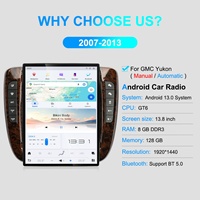Radio para Auto Navihua para GMC YUKON Chevrolet Suburban Tahoe 2007-2013, Actualización de Auto con Pantalla Android de 13.8'', GPS, Navegación, Multimedia, Carplay