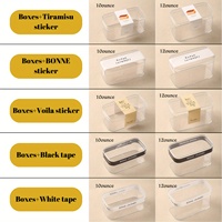 Vente en gros Boîte à biscuits et desserts Boîte à gâteaux en acrylique transparent PS Conteneurs de tiramisu Boîte en plastique dur pour bonbons