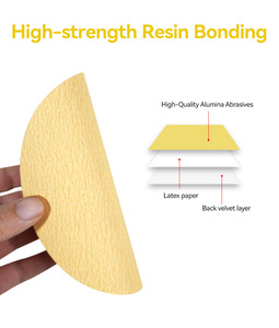Disque abrasif jaune en oxyde d'aluminium de 150 mm (6 pouces) à trous multiples, personnalisé OEM, pour ponçage et meulage précis - Product Image 5