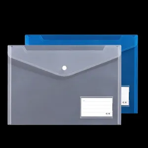 Yüksek kalite fabrika satış düğmesi klasörü kart cep, ofis dosya dosya belge düğme çantası