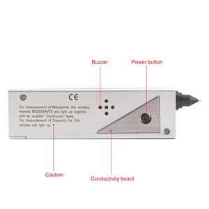 جهاز اختبار الماس الاحترافي وقلم فحص المجوهرات، فاحص المويسانيت المحمول، كاشف الأحجار الكريمة لاختبار المجوهرات - Product Image 5