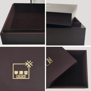 Caja de Regalo de Madera para Cordyceps, 26X26X9.2Cm, Cuadrada, Hecha a Mano, para Presentaciones Premium - Product Image 4