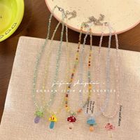 Kalung akrilik kustom dengan manik-manik berwarna kartun. Penyangga telepon. Cocok untuk anak perempuan.