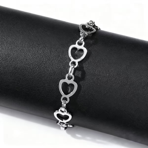 Pulsera de Cadena con Corazón, Diseño Popular 2026, Estilo Hiphop, Acero Inoxidable, Unisex, Joyería de Moda, Venta al Por Mayor - Product Image 5