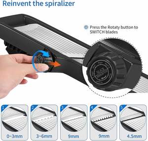 Cortador de Verduras Manual para Cocina, Mandolina para Verduras con Guantes de Seguridad - Product Image 3