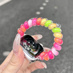 Correas de Reloj Innovadoras, Flexibles, Multicolores, Ligeras, de Plástico, para <span class=keywords><strong>Apple</strong></span> <span class=keywords><strong>Watch</strong></span> Serie 11 de 46 mm, Ideales para Festivales - Product Image 2