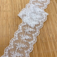 Accessoires de vêtements en maille en gros, garniture en dentelle brodée en maille