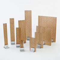 Mèche de bougie en bois à design creux, 100% bois naturel, accessoires de fabrication de bougies parfumées à la cire de soja DIY, mèche de bougie avec base