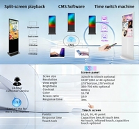 Máquina de Publicidad Digital CH, Kiosco Digital con Pantalla LCD Táctil Vertical, Soporte de Pie para Señalización Digital, Orientación en Ascensores y Comercios