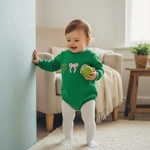 Ropa de Primavera/Verano para Bebé Niña Recién Nacida, Mono de Manga Larga con Estampado de Conejito de Pascua - Product Image 2