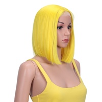 Perruque synthétique à lacet, perruques synthétiques, marque privée, tresse courte, fibre pixie, pas cher, fabrication entièrement mécanique, cheveux crépus, dentelle pour femmes