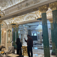 Moulage de corniche de couronne de plafond PU/plâtre avec Jade vert