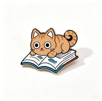 Fabricant chinois de broches personnalisées en métal émaillé (doux ou dur) avec logo sur mesure, y compris pour broches de revers à motif chat et broches pour livres, avec service de création de votre propre logo.