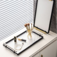 Assiette de rangement en plastique de luxe léger, style INS, pour fruits et repas, pour salon, pour le rangement des tasses à thé et des gobelets à eau