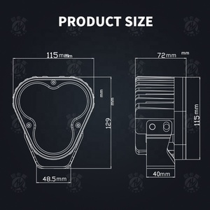 ไฟหน้า LED ตกแต่งรถมอเตอร์ไซด์ไฟ LED ตัดหมอกระบบไฟออฟโรดรถบรรทุกตกแต่ง - Product Image 6