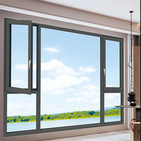 Fenêtre à battant en aluminium de conceptions simples de gril de fenêtre moderne standard de Offre Spéciale