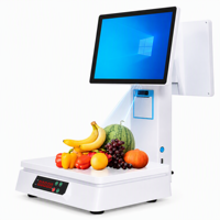 Caisse enregistreuse tactile à double écran 15,6 pouces, Windows 11, Intel Core I3, 4 Go de RAM, 64 Go de SSD, tout-en-un, pour la vente au détail, les supermarchés, les restaurants