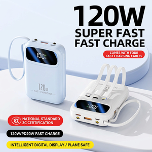 พาวเวอร์แบงค์พกพา 120W พร้อมสายชาร์จในตัว ชาร์จเร็วพิเศษ ได้รับการรับรองมาตรฐาน 3C ใช้ได้บนเครื่องบิน - Product Image 2