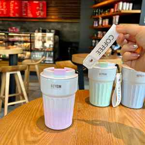 400ml 500ml Custom Logo Vacuum Insulated Double Wall Tumbler to Go Reusable Coffee Mugs Stainless Steel Coffee Mug <b>Cup</b> with Lid - Product Image 1