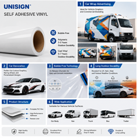 Rouleau de vinyle auto-adhésif imprimable à jet d'encre sans bulles, compatible solvant écologique, 80 microns, 5 ans, pour covering automobile, impression d'autocollants amovibles