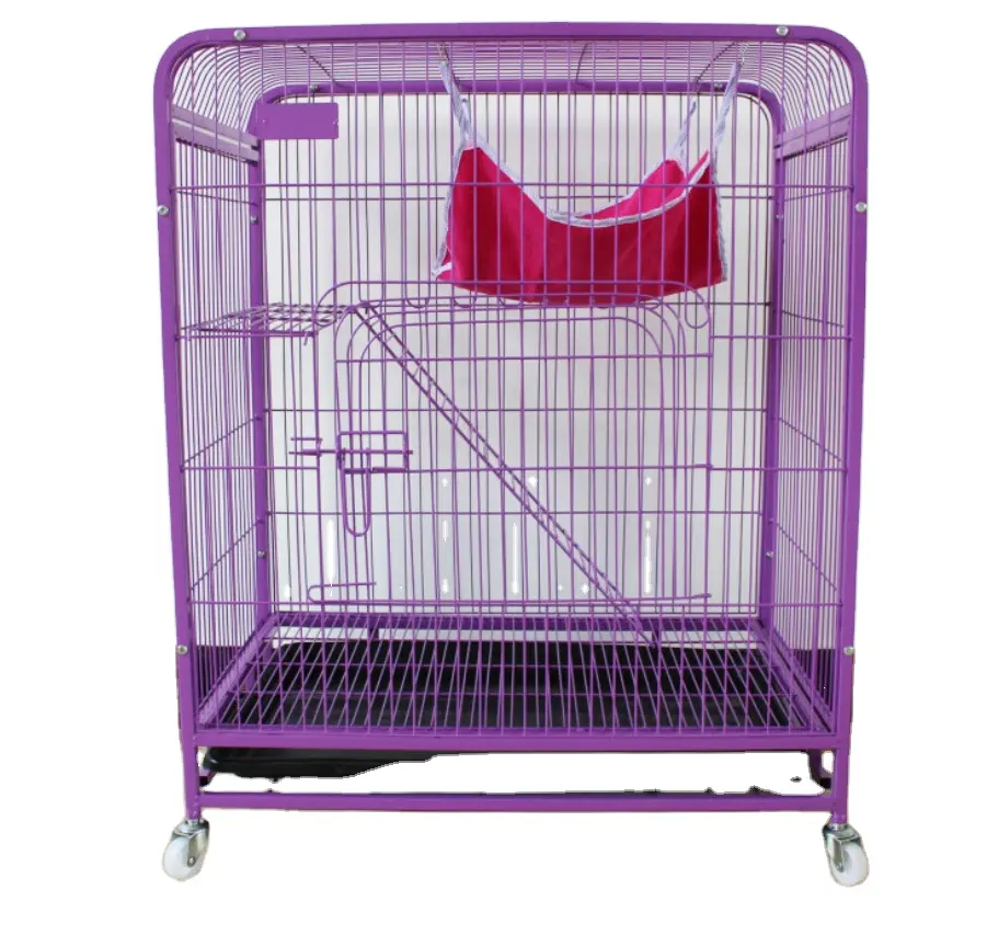 Cage pliable pour animaux domestiques, grand accessoire métallique, villa pour chat