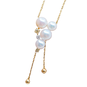 UM <b>Jewelry</b> 18K Solid Gold Freshwater <b>Pearl</b> Brilliant Cut NGTC Certified Pendant Necklace Unisex/Men/Women Anniversary Wedding - Product Image 2