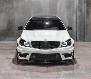 Alerón Delantero de Fibra de Carbono de Alta Calidad Estilo <span class=keywords><strong>V</strong></span> para <span class=keywords><strong>Mercedes</strong></span> Benz Clase C C200 C260 C300 W204 C63 <span class=keywords><strong>AMG</strong></span> LCI 2012-2014 - Product Image 6