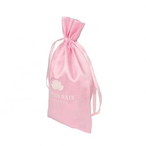 Sacs cadeaux de mariage en satin de luxe personnalisés pour perruques, sacs anti-poussière en satin, sacs à cordon en satin pour bijoux – Vente en gros - Product Image 2
