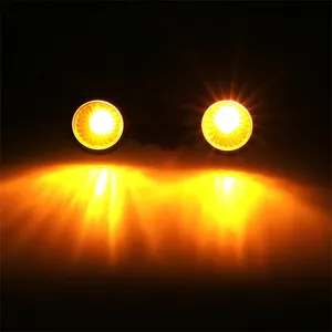2PCS Universal Metal Retro Motorcycle Turn Signal 12V Indicator Light Black Chrome <span class=keywords><strong>Bullet</strong></span> Running Lights Lamp Amber Blinkers - Product Image 5
