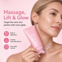 Crème raffermissante pour le cou au collagène PDRN, marque privée, avec applicateur Gua Sha intégré, crème sculptante pour le cou en V, 90g