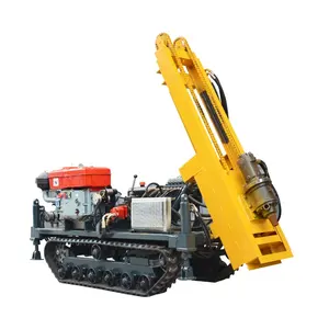 spiral down hole drilling machine, fully hydraulic photovoltaic power generation pile driver, hole boring machine