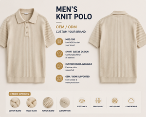 Polo de punto acanalado 100% algodón para hombre, polo de punto vintage con cuello <span class=keywords><strong>Johnny</strong></span>, ropa de punto informal para verano. - Product Image 2
