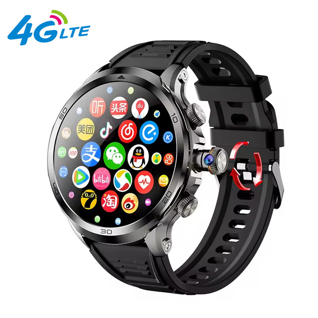 4G Smart Connected Watch 2025 H19 Sim Card Video Call Heart Rate 1.95inch Retractable Rotating Camera Smartwatch Fitness Tracker