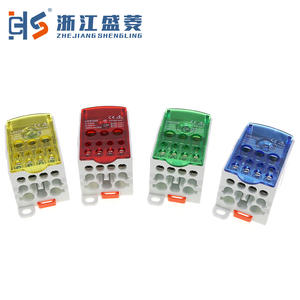 בלוק חלוקה תעשייתי UKK-250 250A לתלייה על פס <span class=keywords><strong>DIN</strong></span> עם מגעי נחושת מצופים ניקל, 11-20 מגעים, קופסת חיבורים עם ברגים - Product Image 5