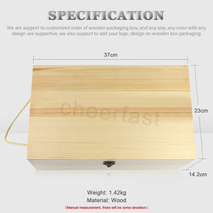 Caja de recuerdo de madera de diseño simple de marca personalizada con tapa con bisagras, caja de almacenamiento de regalo para manualidades Diy, caja de madera rectangular Premium - Product Image 4