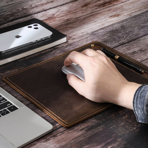 2025 nouveau tapis de bureau spécial en cuir véritable tapis de souris professionnel Sublimation avec fente pour stylo cadeau d'affaires tapis d'ordinateur portable personnalisé - Product Image 6
